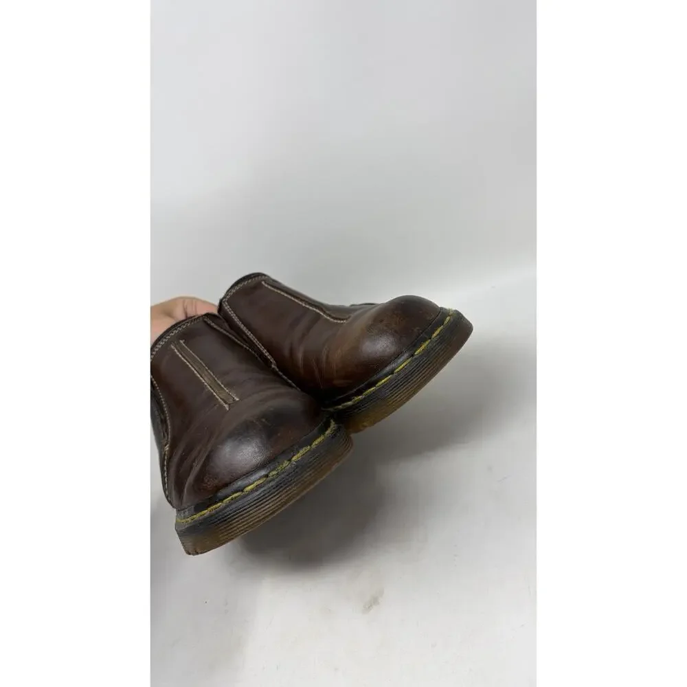 Dr. Martens England Men’s Sz 9 US Brown Leather Slip On Loafers Shoes 9729